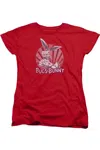 Gildan Looney Tunes Wishful Thinking Short Sleeve Womens Tee / T-shirt In Red