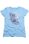 Gildan Looney Tunes You Sleigh Me Short Sleeve Womens Tee / T-shirt In Blue