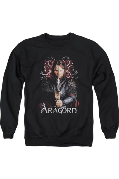 Gildan Lord Of The Rings Aragorn Adult Crewneck Sweatshirt In Black