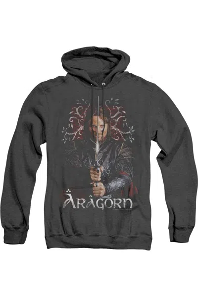 Gildan Lord Of The Rings Aragorn Adult Heather Hoodie / Hooded Sweatshirt In Black