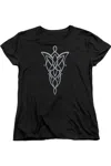 Gildan Lord Of The Rings Arwen Necklace Short Sleeve Womens Tee / T-shirt In Black