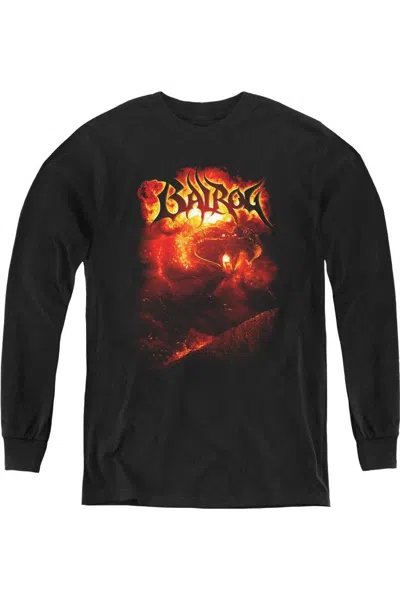 Gildan Kids' Lord Of The Rings Balrog Youth Long Sleeve Tee / T-shirt In Black