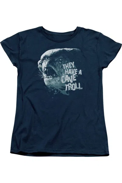 Gildan Lord Of The Rings Cave Troll Short Sleeve Womens Tee / T-shirt In Blue