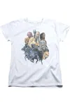 Gildan Lord Of The Rings Collage Of Evil Short Sleeve Womens Tee / T-shirt In White