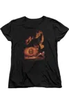 Gildan Lord Of The Rings Destroy The Ring Short Sleeve Womens Tee / T-shirt In Black