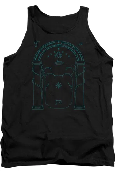 Gildan Lord Of The Rings Doors Of Durin Adult Tank Top In Black