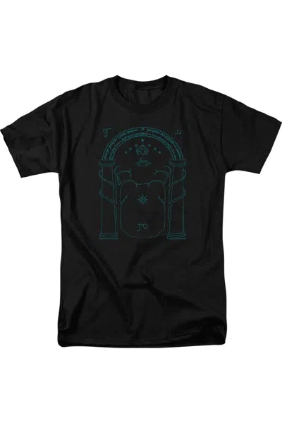 Gildan Lord Of The Rings Doors Of Durin Short Sleeve Adult Tee / T-shirt In Black