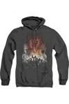 Gildan Lord Of The Rings Evil Rising Adult Heather Hoodie / Hooded Sweatshirt In Black