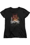 Gildan Lord Of The Rings Evil Rising Short Sleeve Womens Tee / T-shirt In Black