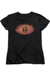 Gildan Lord Of The Rings Eye Of Sauron Short Sleeve Womens Tee / T-shirt In Black