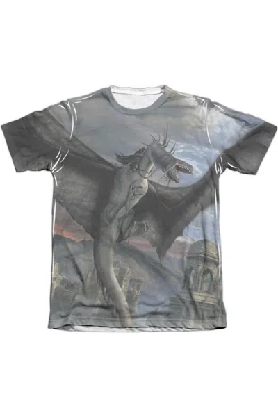 Gildan Lord Of The Rings Fellbeast Adult Poly/cotton Short Sleeve Tee / T-shirt In White