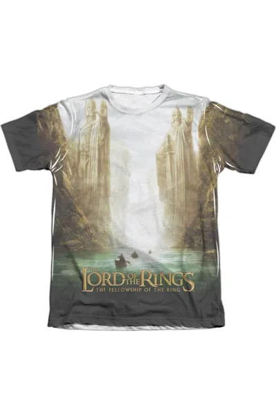 Gildan Lord Of The Rings Fellowship Poster Adult Poly/cotton Short Sleeve Tee / T-shirt In White
