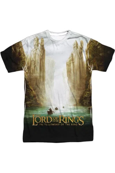 Gildan Lord Of The Rings Fellowship Poster Short Sleeve Adult Poly Crew Tee / T-shirt In White