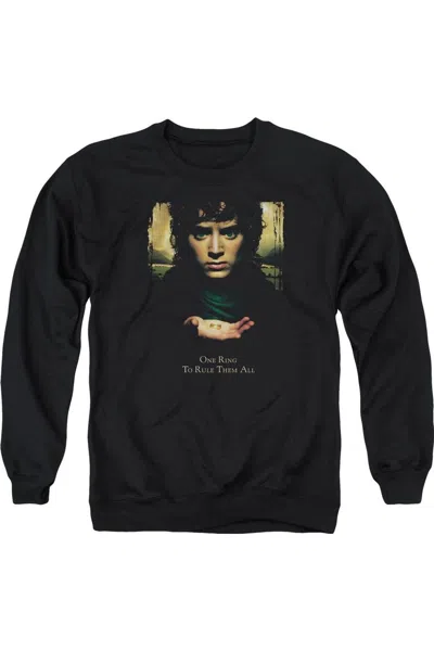 Gildan Lord Of The Rings Frodo One Ring Adult Crewneck Sweatshirt In Black
