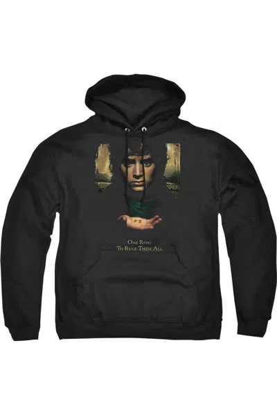 Gildan Lord Of The Rings Frodo One Ring Adult Pull Over Hoodie / Hooded Sweatshirt In Black