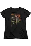 Gildan Lord Of The Rings Frodo Short Sleeve Womens Tee / T-shirt In Black