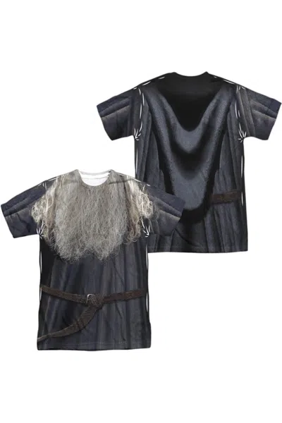 Gildan Lord Of The Rings Galdalf The Grey Costume (front/back Print) Short Sleeve Adult Poly Crew Tee / T-s In Multi