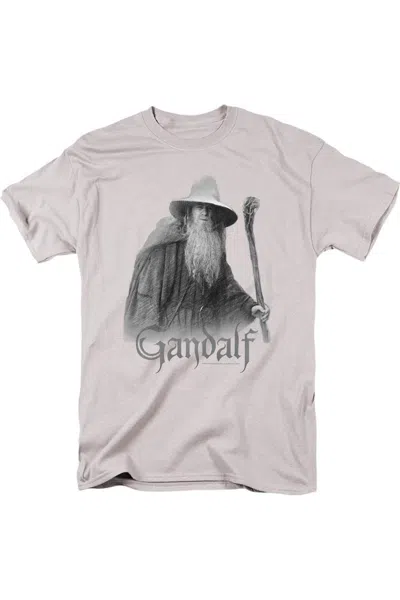 Gildan Lord Of The Rings Gandalf The Grey Short Sleeve Adult Tee / T-shirt In Silver
