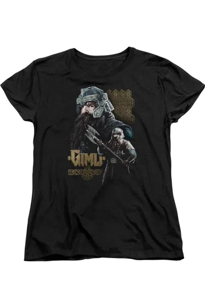 Gildan Lord Of The Rings Gimli Short Sleeve Womens Tee / T-shirt In Black