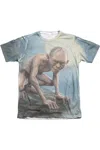 Gildan Lord Of The Rings Gollum Moon Adult Poly/cotton Short Sleeve Tee / T-shirt In White