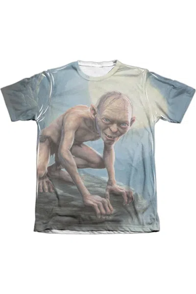 Gildan Lord Of The Rings Gollum Moon Adult Poly/cotton Short Sleeve Tee / T-shirt In White