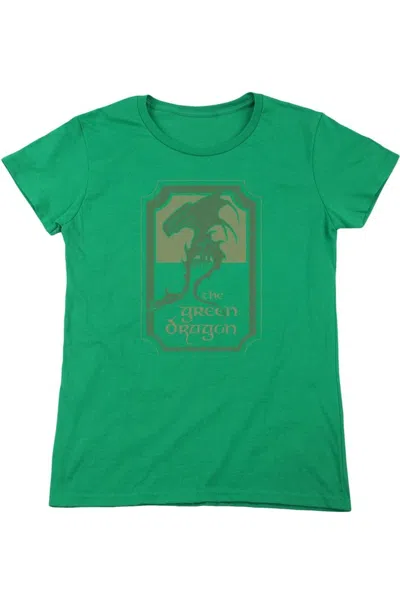 Gildan Lord Of The Rings Green Dragon Tavern Short Sleeve Women´s Tee / T-shirt In Black