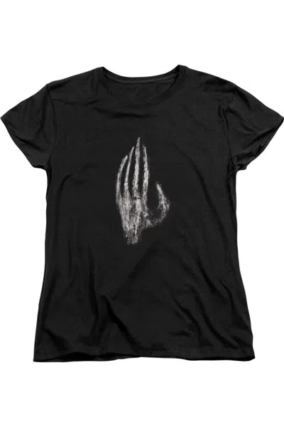 Gildan Lord Of The Rings Hand Of Saruman Short Sleeve Womens Tee / T-shirt In Black