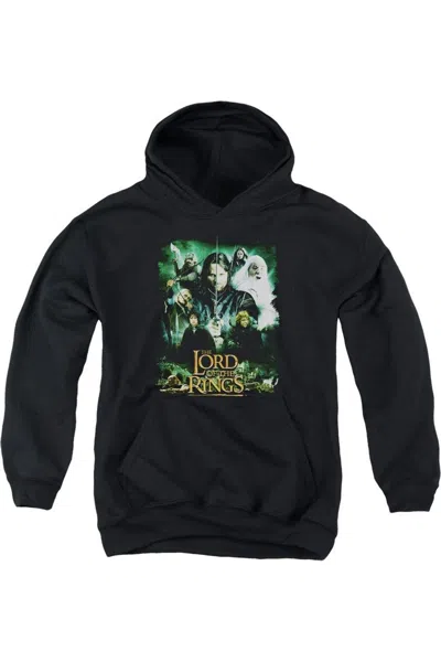 Gildan Kids' Lord Of The Rings Hero Group Youth Pull Over Hoodie / Hooded Sweatshirt In Black