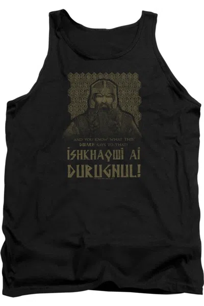 Gildan Lord Of The Rings Ishkhaqwi Durugnul Adult Tank Top In Black