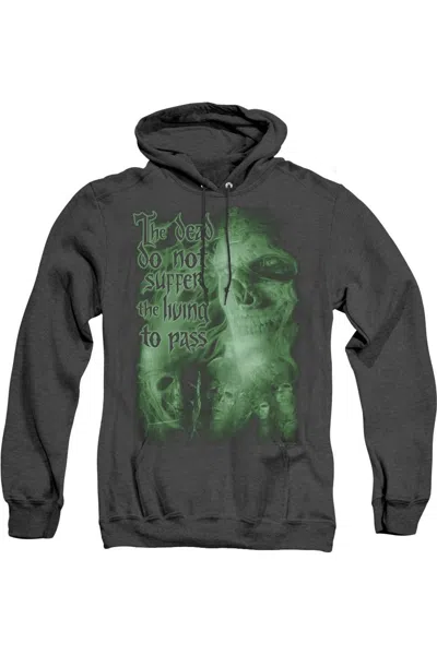 Gildan Lord Of The Rings King Of The Dead Adult Heather Hoodie / Hooded Sweatshirt In Black