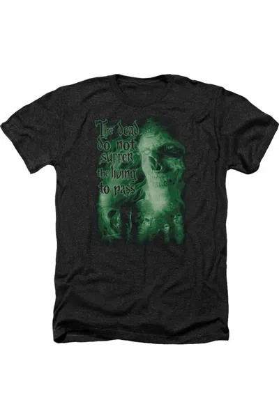 Gildan Lord Of The Rings King Of The Dead Adult Heather Tee / T-shirt In Black