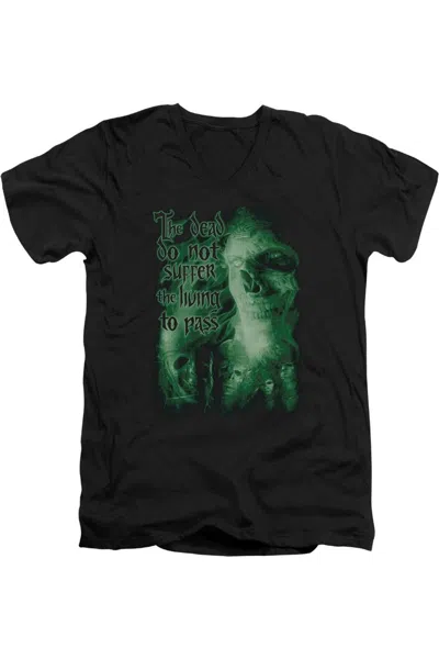 Gildan Lord Of The Rings King Of The Dead Short Sleeve Adult V Neck Tee / T-shirt In Black