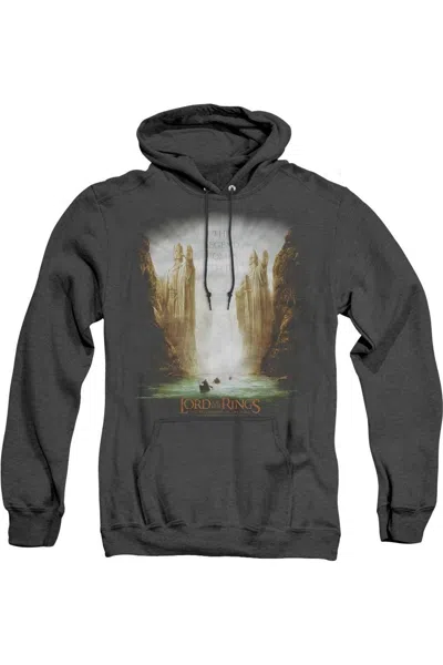 Gildan Lord Of The Rings Kings Of Old Adult Heather Hoodie / Hooded Sweatshirt In Black