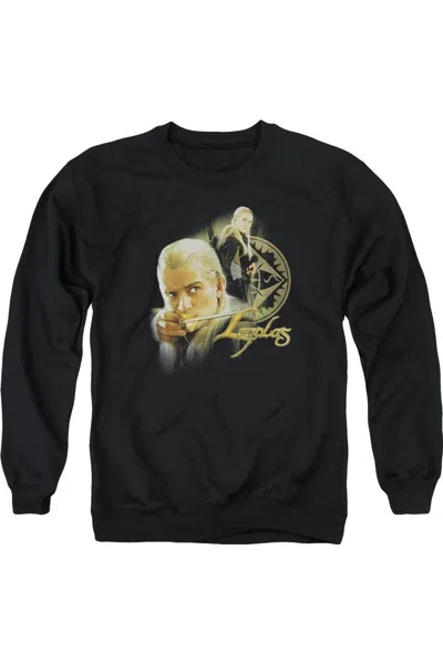 Gildan Lord Of The Rings Legolas Adult Crewneck Sweatshirt In Black