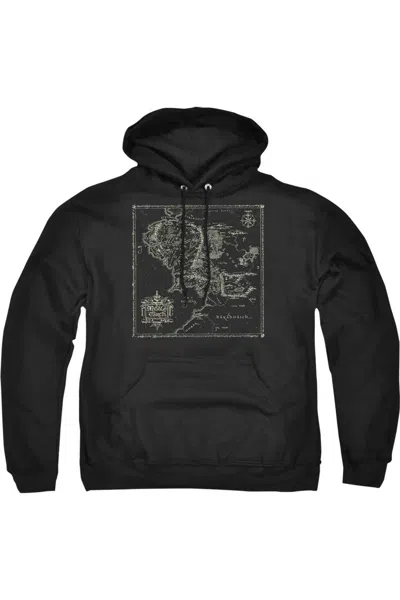 Gildan Lord Of The Rings Map Of Middle Earth Adult Pull Over Hoodie In Black