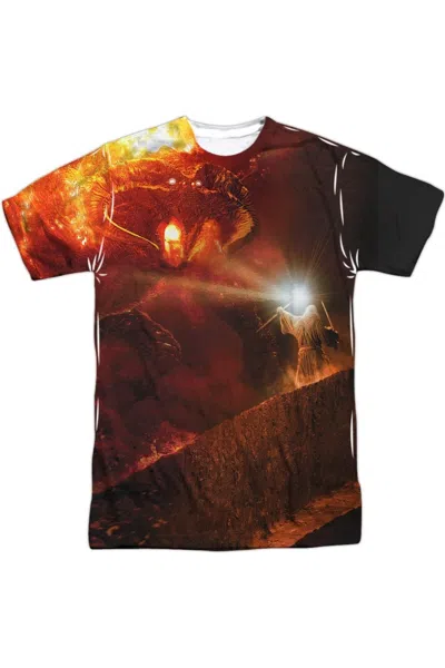 Gildan Lord Of The Rings No Passing Short Sleeve Adult Poly Crew Tee / T-shirt In White