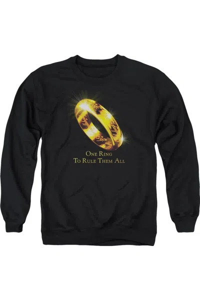 Gildan Lord Of The Rings One Ring Adult Crewneck Sweatshirt In Black