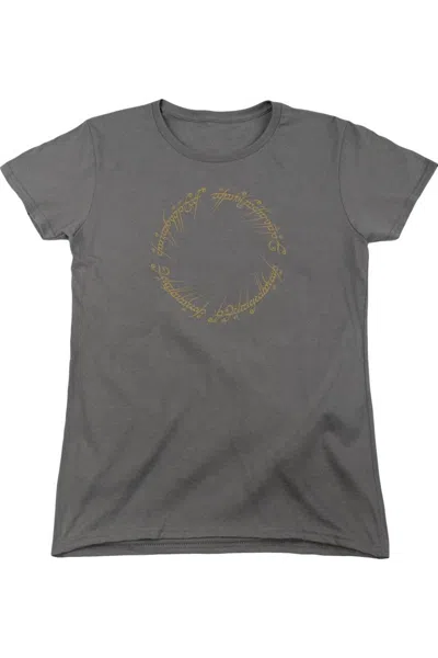 Gildan Lord Of The Rings One Ring Short Sleeve Womens Tee / T-shirt In Pink