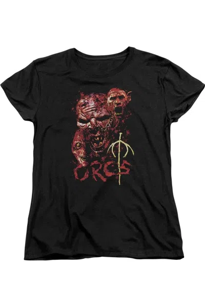Gildan Lord Of The Rings Orcs Short Sleeve Womens Tee / T-shirt In Black