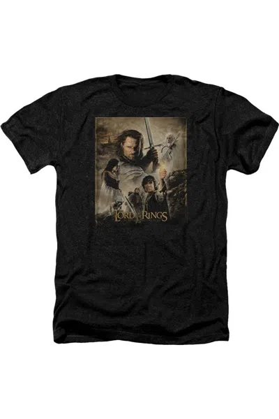 Gildan Lord Of The Rings Return Of The King Poster Adult Heather T-shirt In Black
