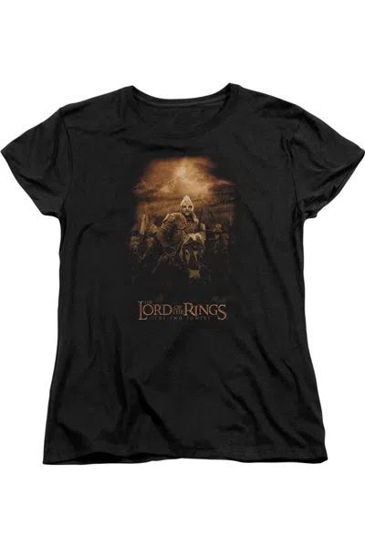Gildan Lord Of The Rings Riders Of Rohan Short Sleeve Womens Tee / T-shirt In Black