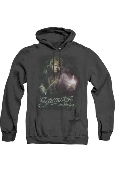 Gildan Lord Of The Rings Samwise The Brave Adult Heather Hoodie / Hooded Sweatshirt In Black