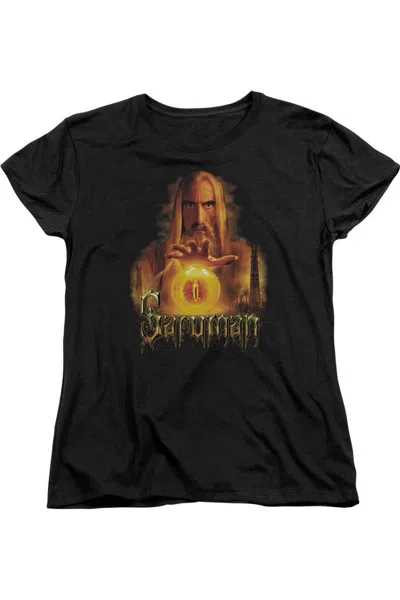 Gildan Lord Of The Rings Saruman Short Sleeve Womens Tee / T-shirt In Black