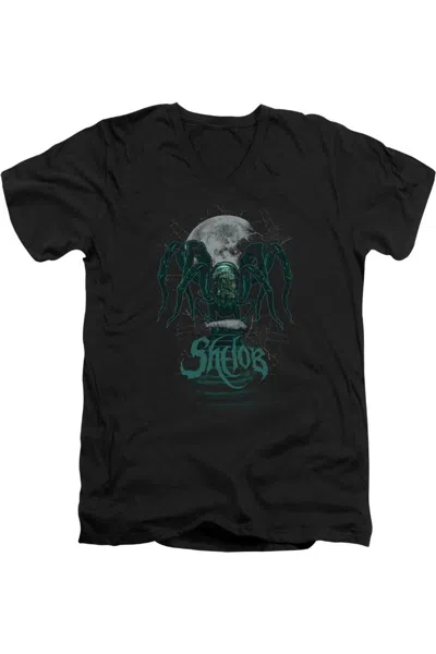Gildan Lord Of The Rings Shelob Short Sleeve Adult V Neck Premium Cotton Tee / T-shirt In Black