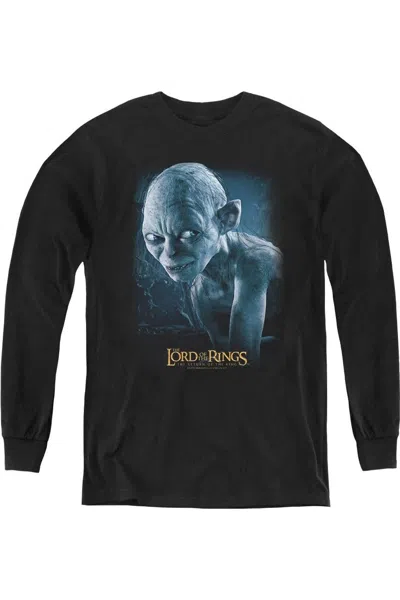 Gildan Kids' Lord Of The Rings Sneaking Youth Long Sleeve Tee / T-shirt In Black
