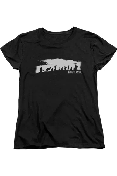 Gildan Lord Of The Rings The Fellowship Short Sleeve Womens Tee / T-shirt In Black