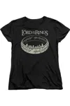 Gildan Lord Of The Rings The Journey Short Sleeve Womens Tee / T-shirt In Black