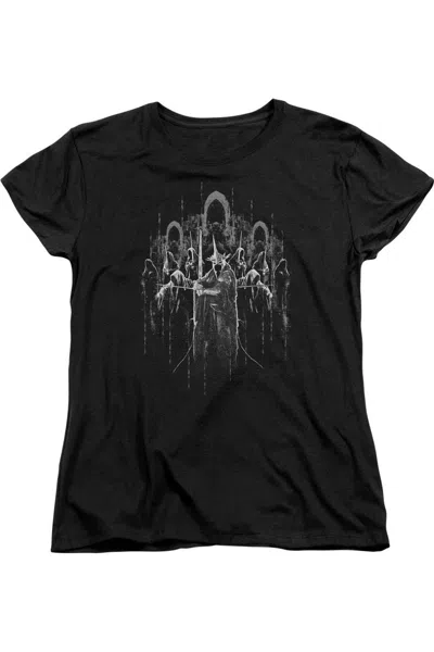 Gildan Lord Of The Rings The Nine Short Sleeve Womens Tee / T-shirt In Black