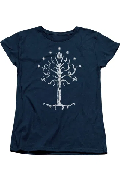 Gildan Lord Of The Rings Tree Of Gondor Short Sleeve Womens Tee / T-shirt In Blue