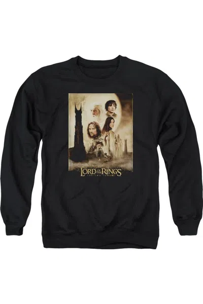 Gildan Lord Of The Rings Two Towers Poster Adult Crewneck Sweatshirt In Black